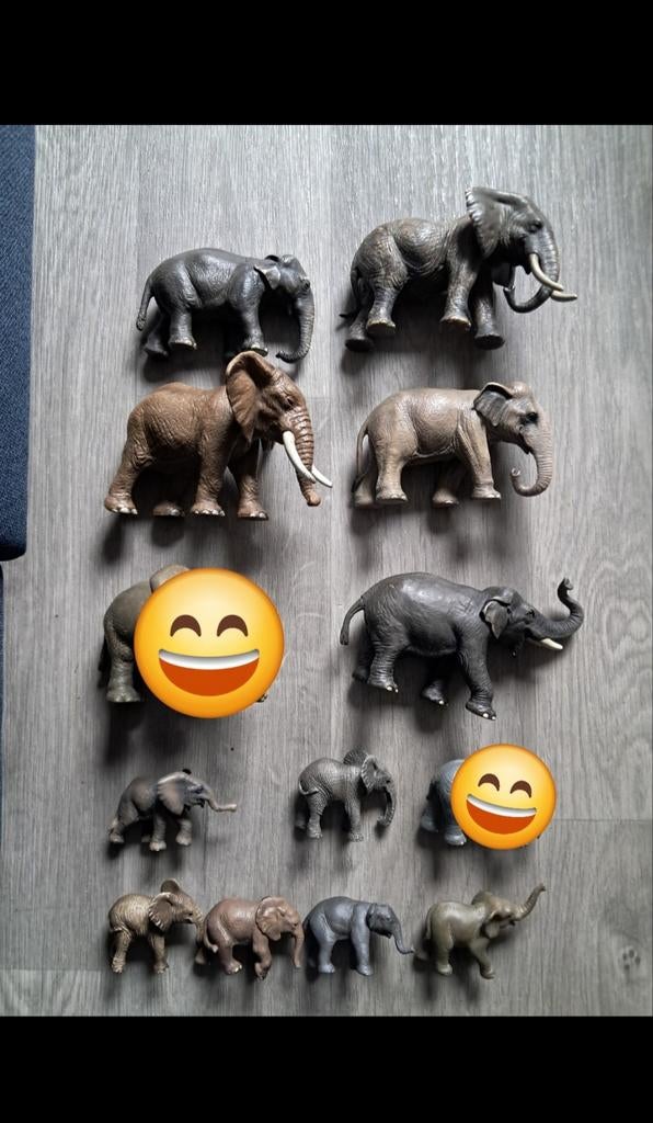 Schleich Olifanten Collectie, Verzamelen, Dierenverzamelingen, Zo goed als nieuw, Overige typen, Wild dier, Ophalen of Verzenden