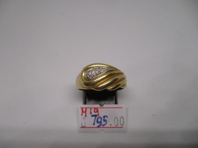 14 karaat gouden dames ring met briljant maat 19 - 5.46 gram, 18 tot 19, Gebruikt, Wit, Ophalen of Verzenden