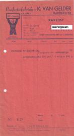 Harderwijk confectiefabriek K. van Gelder factuur 1943, Ophalen of Verzenden, Zo goed als nieuw, Overige typen