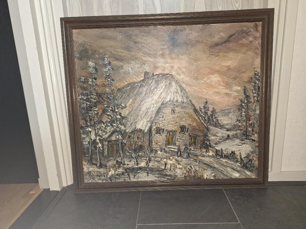 Olie schilderij Korver, Antiek en Kunst, Kunst | Schilderijen | Klassiek, Ophalen