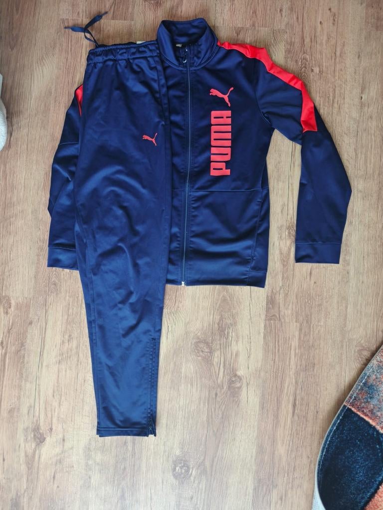 Puma trainingspak / pyjama - Blauw met rood, Ophalen of Verzenden, Zo goed als nieuw
