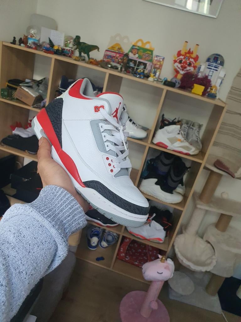Jordan Retro 3 OG Fire Red 2013 - Maat 45 - Zeer schoon, Kleding | Heren, Schoenen, Wit, Ophalen of Verzenden, Sneakers of Gympen