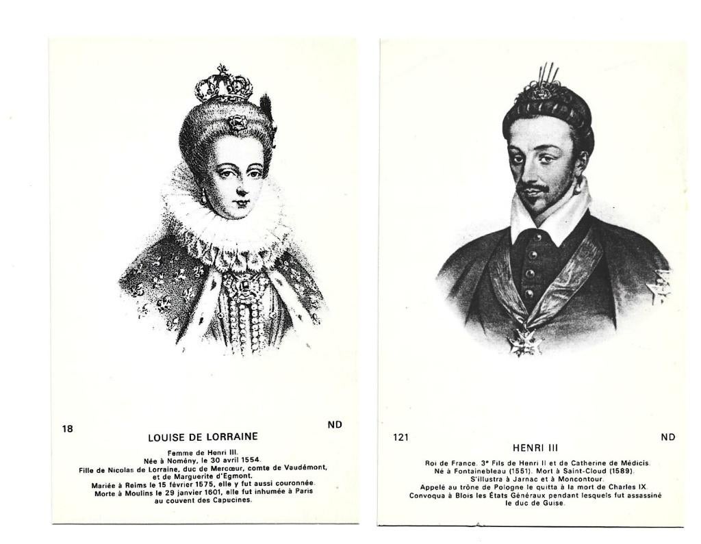 Frankrijk / Valois (9) Henri III & Louise, Verzenden, Nieuw, Buitenland, Kaart, Foto of Prent