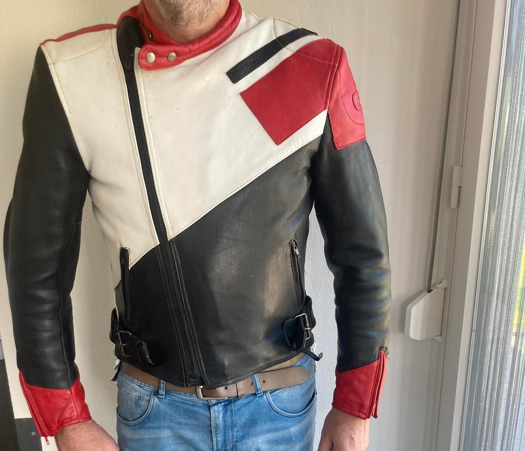 Vintage leren motorjack 58, Ophalen of Verzenden, Tweedehands, Jas | leer