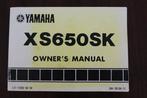 Yamaha XS650 SK 1982 motorcycle owner's manual XS 650, Ophalen of Verzenden, Yamaha