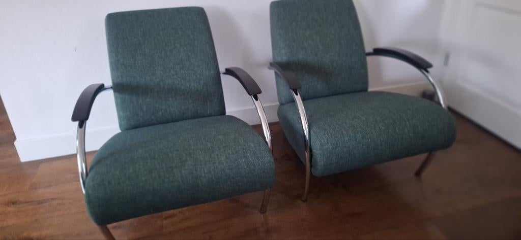 Gelderland fauteuil 5470 design jan des bouvrie als nieuw 2x, Ophalen, 75 tot 100 cm, Zo goed als nieuw, Stof