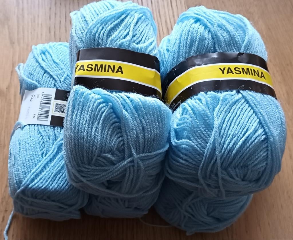 Scheepjes Yasmina garen - 5 bollen lichtblauw, Ophalen of Verzenden, Nieuw, Breien of Haken, Wol of Garen