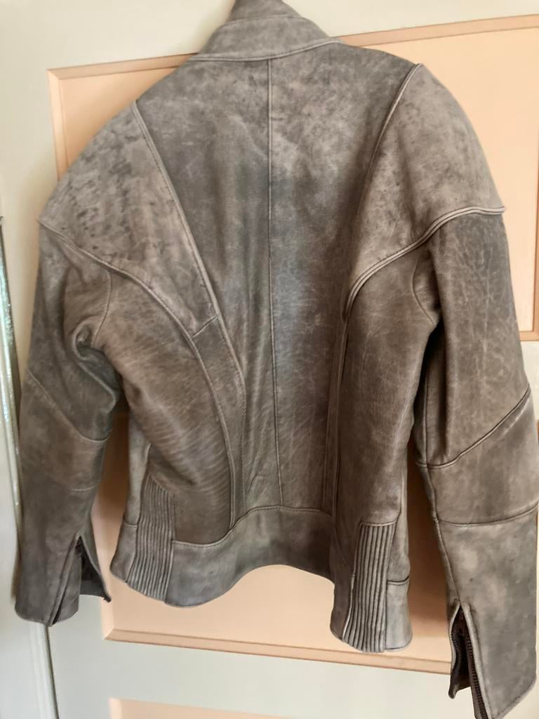 Matea leren jas, Ophalen of Verzenden, Gedragen, Maat 46/48 (XL) of groter, Overige kleuren