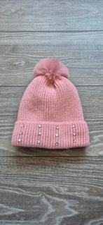 Nieuwe roze gebreide muts met pompon en strass steentjes, Kinderen en Baby's, Kinderkleding | Mutsen, Sjaals en Handschoenen, Meisje