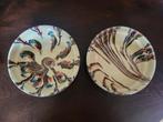 Twee Prachtige Roemeense slibware schalen kleurrijk glazuur, Ophalen of Verzenden