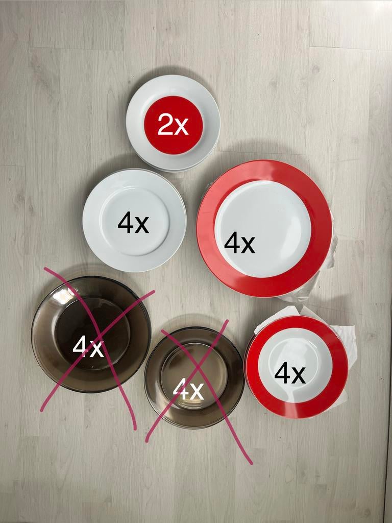 Diverse servies/borden, Ophalen, Overige stijlen, Bord(en)