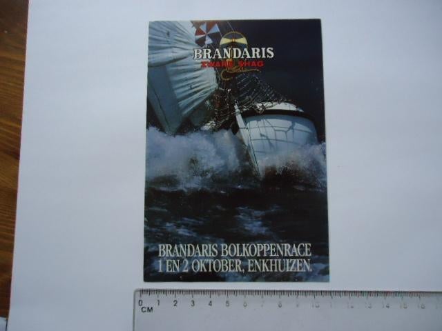 sticker oud Brandaris zware shag enkhuizen 1988 bolkoppen, Verzamelen, Verzenden, Zo goed als nieuw, Bedrijf of Vereniging