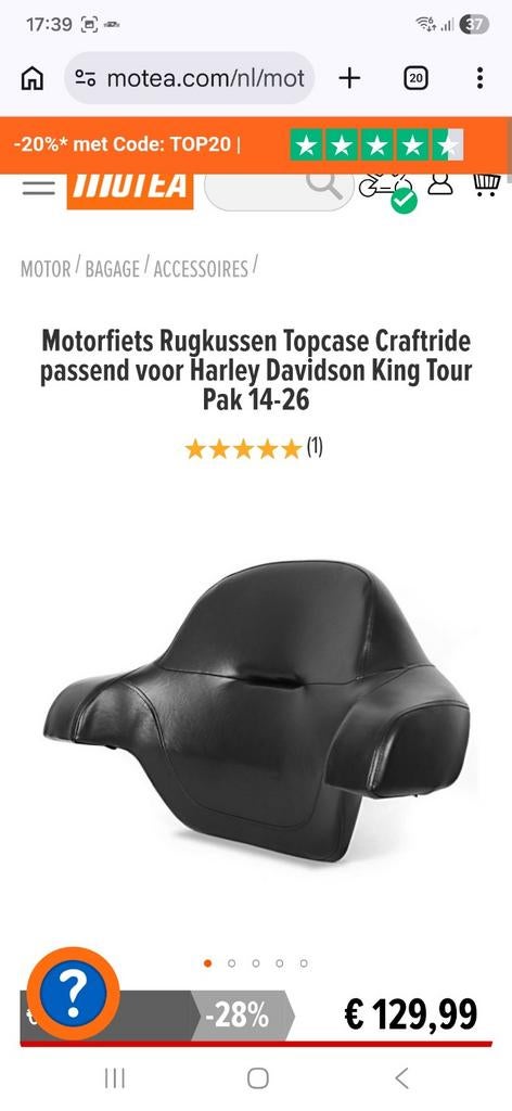Rugsteun voor topkoffer, Motoren, Ophalen of Verzenden, Nieuw