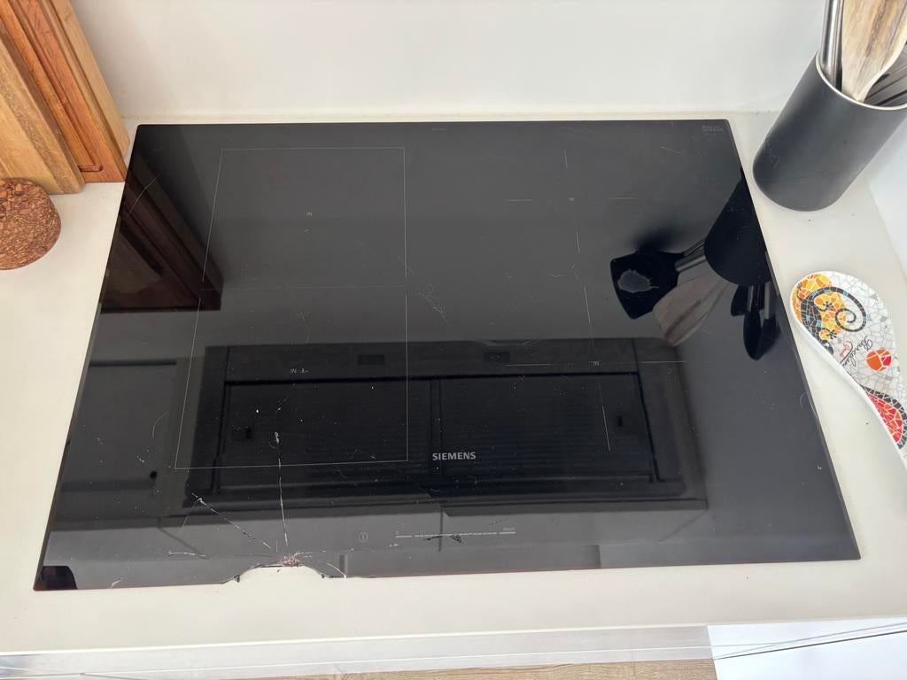 Siemens inductie kookplaat., Gebruikt, Inbouw, Inductie, 4 kookzones