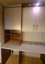 Keukenblok met aanrecht, kastjes, Huis en Inrichting, Gebruikt, Wit, Graniet of Steen, Enkelwandige keuken