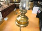oude koperen olielamp electrisch gemaakt, Ophalen of Verzenden