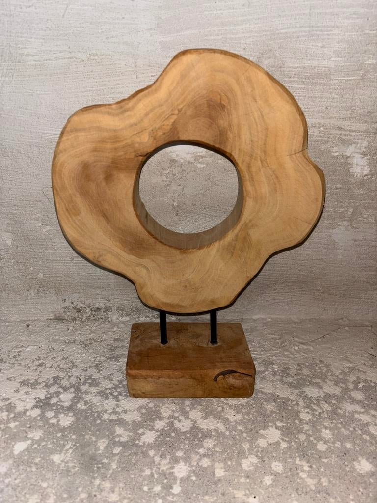Houten ornament op voet, Huis en Inrichting, Woonaccessoires | Overige, Ophalen, Zo goed als nieuw