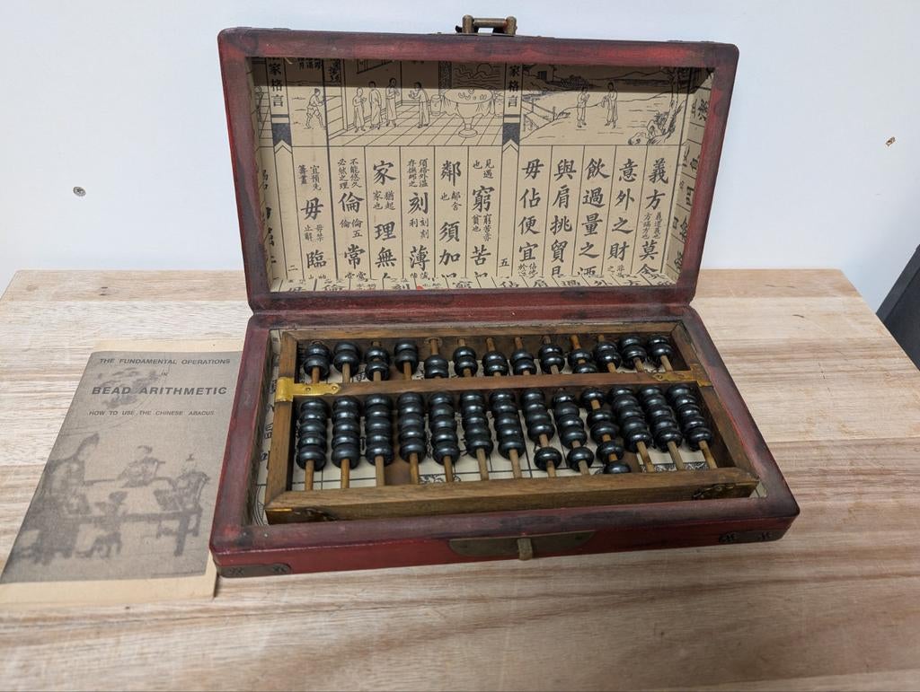 Vintage Chinees kralen telraam rek5, Ophalen of Verzenden