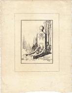 Huib Luns penlitho "Ontwerp Grafmonument Henri Leeuw", Ophalen