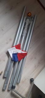 Aluminium vlaggenmast 6,2m met vlag, Ophalen, Zo goed als nieuw