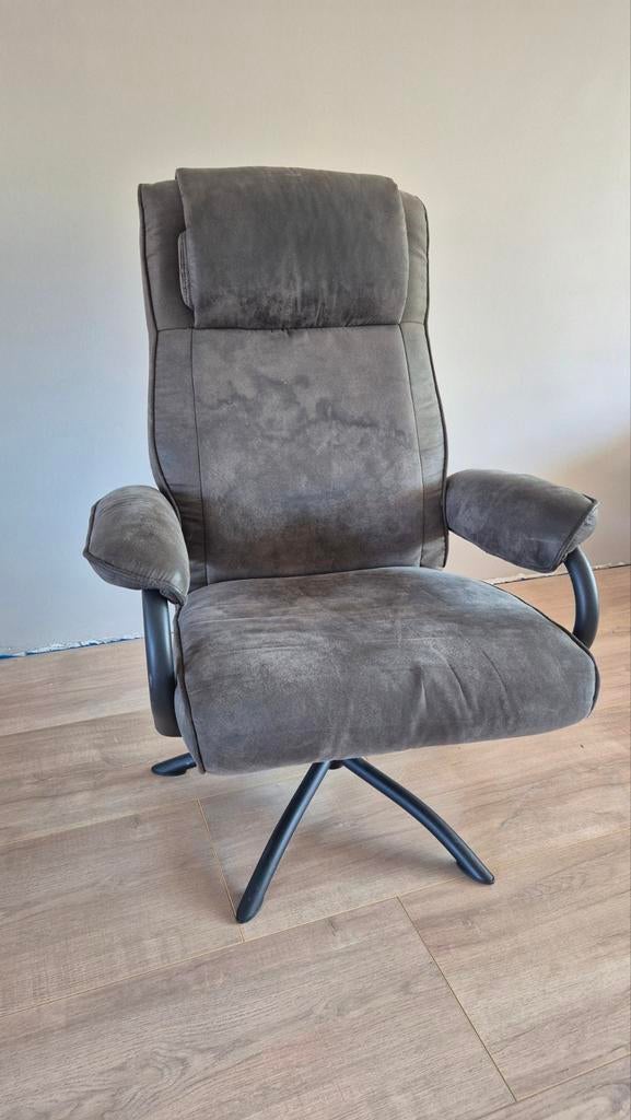Grijze draaifauteuils 2x, Huis en Inrichting, Ophalen, Gebruikt, 75 tot 100 cm, 50 tot 75 cm