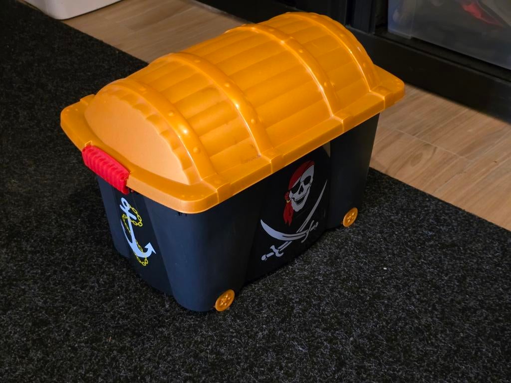 Opbergkist in piratenthema, Huis en Inrichting, Woonaccessoires | Kisten, Ophalen, 50 tot 100 cm, Minder dan 50 cm, Minder dan 50 cm