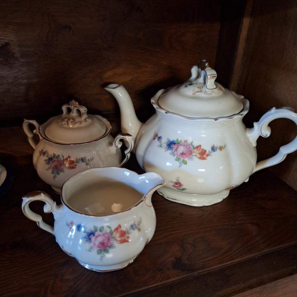 Schonwald model 392 thee/koffie setje met bloemenprint, Antiek en Kunst, Ophalen of Verzenden