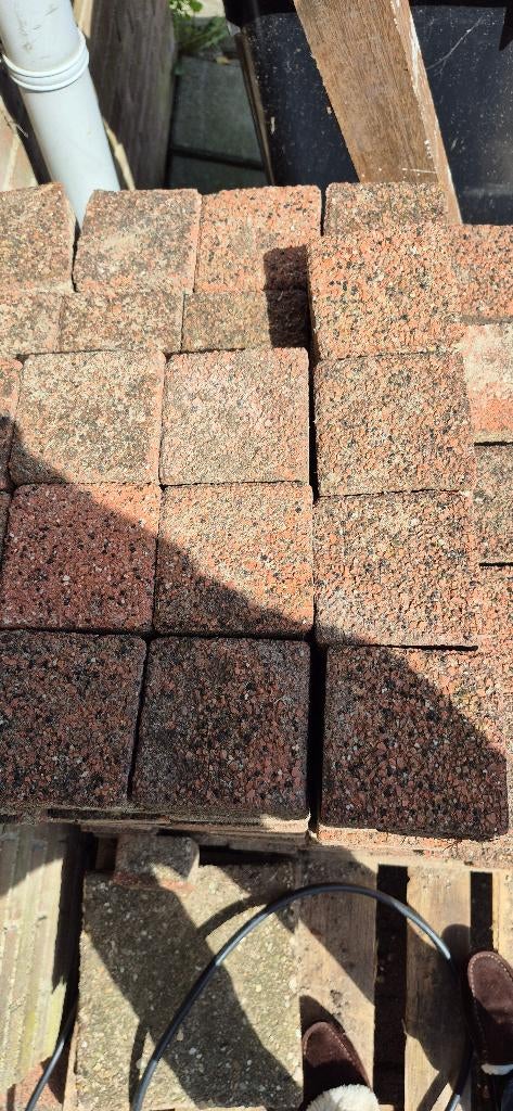 Gratis rode sier 10x10 stenen, Tuin en Terras, Ophalen, Gebruikt, Klinkers, 10 m² of meer