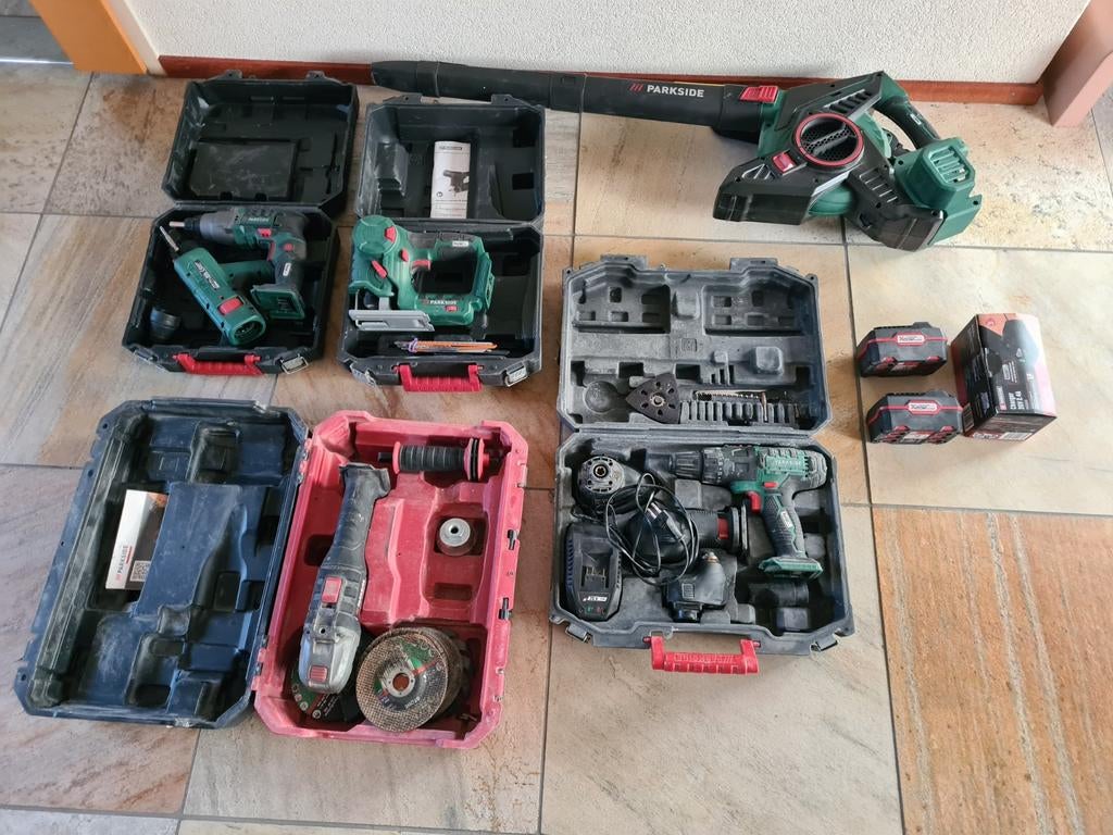 Electrisch gereedschap parkside met 2 accu's, Ophalen, Zo goed als nieuw, Boor- en Schroefmachine