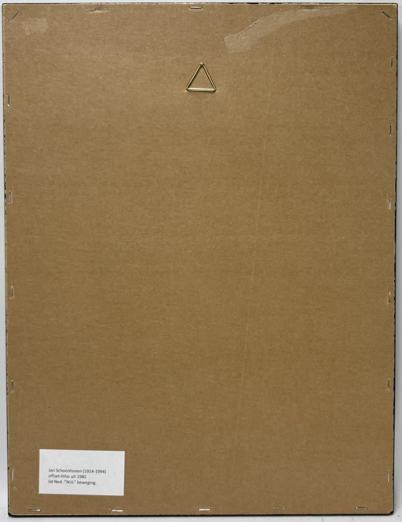 1292. Offset-litho, Jan Schoonhoven - abstract, 1985, Antiek en Kunst, Ophalen of Verzenden