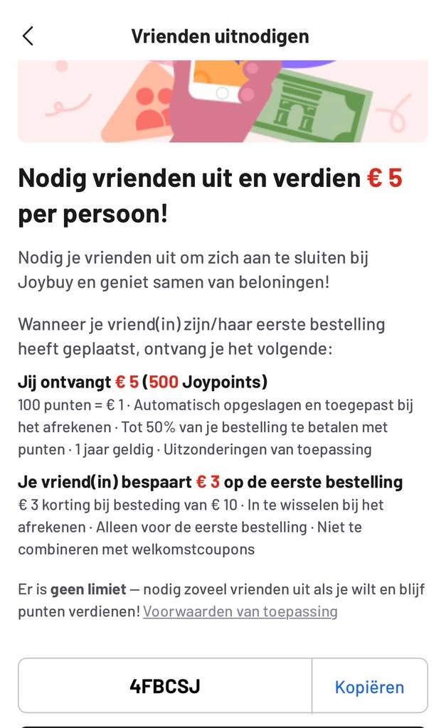 Joybuy 3€ kortingscode, Eén persoon, Kortingsbon