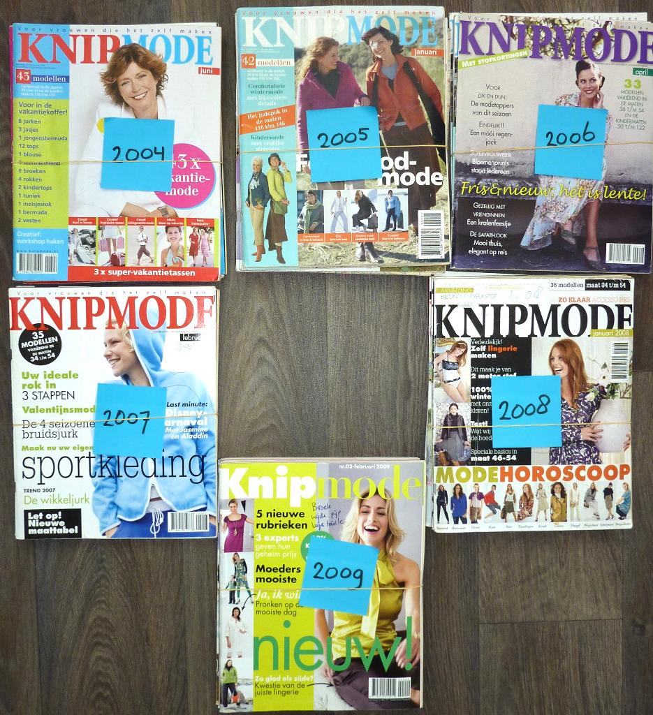 18x KNIPMODE 2004 t/m 2009 diverse nummers  € 25,00, Ophalen, Overige typen, Vrouw, Zo goed als nieuw