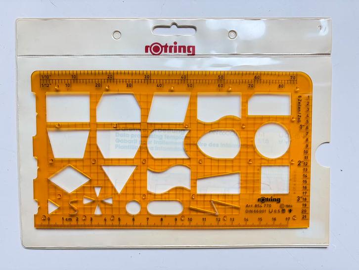 Rotring sjabloon, Doe-het-zelf en Verbouw, Tekentafels, Ophalen of Verzenden