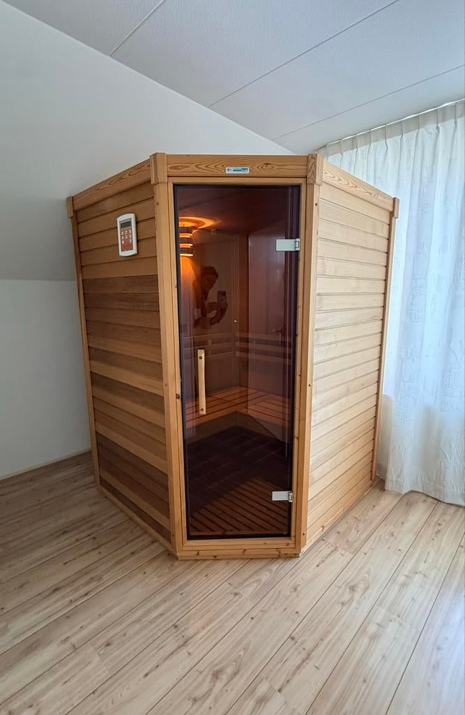 Nauwelijks gebruikte infrarood sauna van Saunaplan, Ophalen, Zo goed als nieuw, Infrarood, Complete sauna