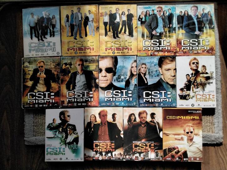 CSI miami seizoen 1 2 3 4 5 6 7 8 compleet, 14 boxen, origin, Cd's en Dvd's, Dvd's | Tv en Series, Zo goed als nieuw, Thriller