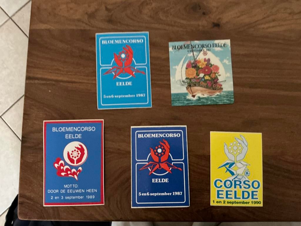 Stickers bloemencorso eelde, Ophalen of Verzenden, Zo goed als nieuw