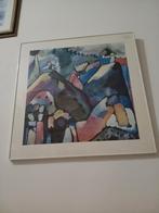 Kandinsky-achtige abstracte kunstprint, ingelijst, Ophalen of Verzenden