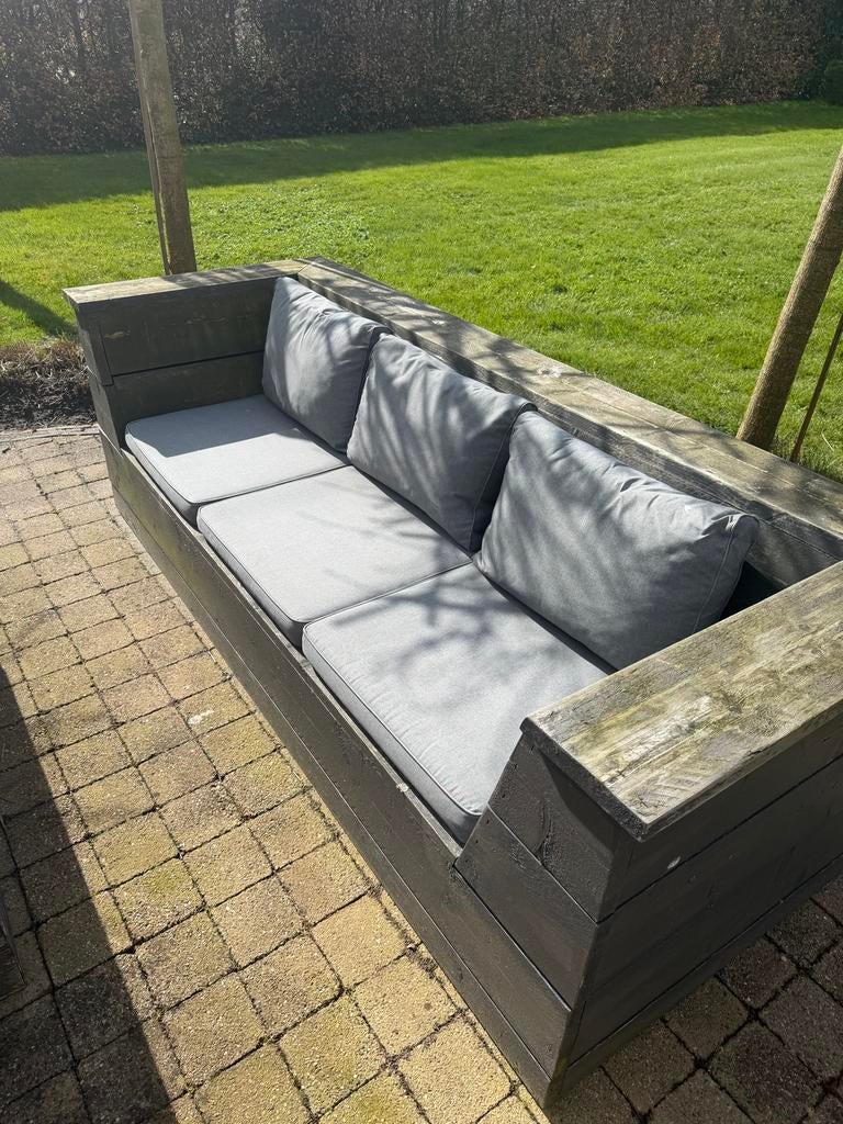 Steiger houten banken, Tuin en Terras, Ophalen of Verzenden, Gebruikt, Hout