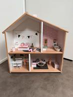 Prachtig gedecoreerd poppenhuis met complete inrichting, Ophalen, Zo goed als nieuw, Poppenhuis