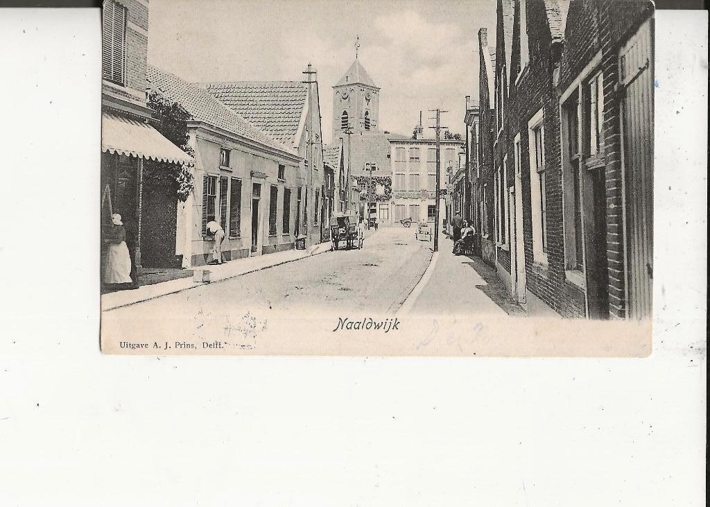 Naaldwijk Pr Hendrikstraat met Luxe Bakkerij 11 sept 1909, Ophalen of Verzenden, Voor 1920, Gelopen, Zuid-Holland