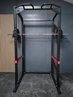 Complete halterset + squat rack – Zeer goede staat!, Sport en Fitness, Ophalen, Zo goed als nieuw, Overige typen