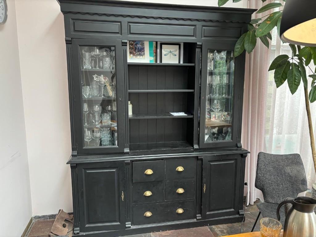 vitrinekast, Huis en Inrichting, Kasten | Vitrinekasten, Ophalen, Gebruikt, 150 tot 200 cm, 25 tot 50 cm