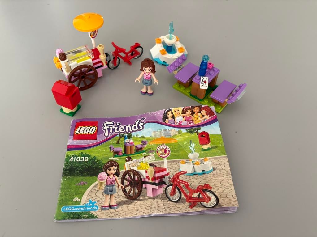 Lego Friends ijskar (41030) + kleine limonadekar (30396), Ophalen, Zo goed als nieuw