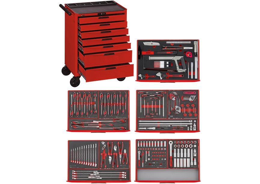 Gereedschapswagen rood 7 laden 240dlg Teng Tools  / Nieuw