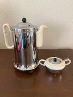 Vintage koffie- en suikerpot, verchroomd merk benraad, Ophalen of Verzenden