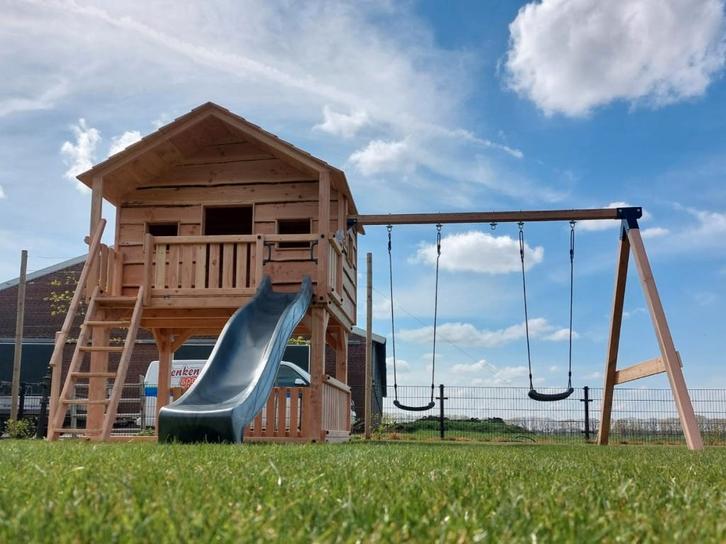 BOOMHUT HERENHUIS speeltoren speelhuis klimtoren, Kinderen en Baby's, Speelgoed | Buiten | Speeltoestellen, Nieuw, Brandweerpaal
