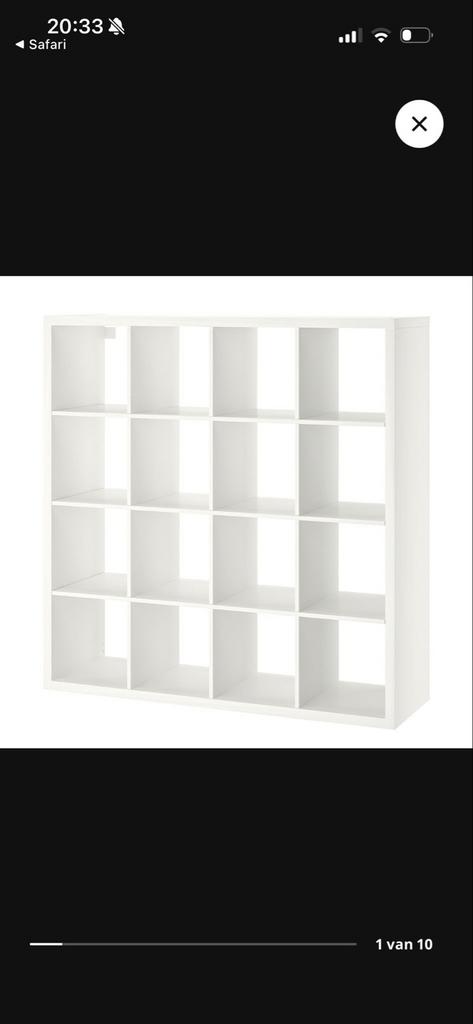 IKEA Kallax kast - Wit, 147x147 cm, Huis en Inrichting, Kasten | Overige, Ophalen, Gebruikt