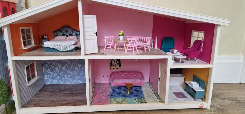 Lundby poppenhuis met meubels, Kinderen en Baby's, Speelgoed | Poppenhuizen, Ophalen, Poppenhuis