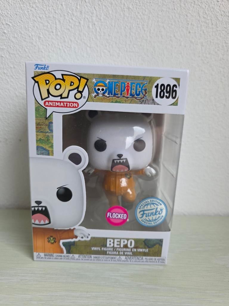 Bepo Flocked - One Piece Funko Exclusive - 1896, Verzamelen, Poppetjes en Figuurtjes, 21 Holborn Viaduct, London, EC1A 2DY, SupportEMEA@Funko.com