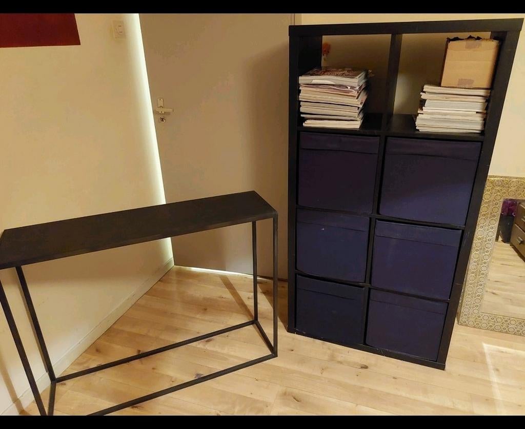 Kallax expedit ikea kast 8 vakken (evt met gratis sidetable), Ophalen, 50 tot 100 cm, Zo goed als nieuw, Minder dan 100 cm